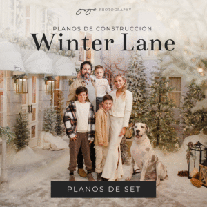 Planos para construcción de set navideño Goga Photography - Winter Lane