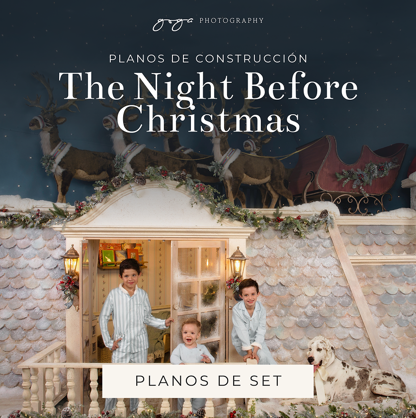 Planos para construcción de set navideño Goga Photography - The Night Before Christmas
